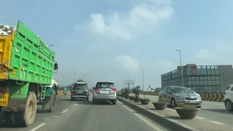 Car driving on highway Video stock 163755825
