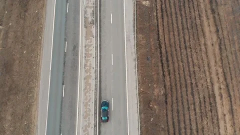 The car is driving on the highway Stock Footage 166171859