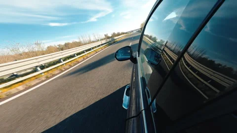 Car Driving On A Highway Stock Footage 241827812