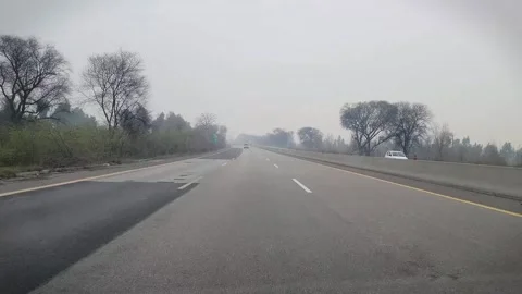Car driving on a highway Stock Footage 280637920