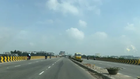 Car driving on highway with sky background Video stock 163755799