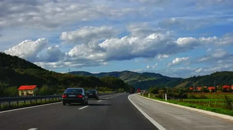 Car driving on highway time lapse Stock Footage 10837086