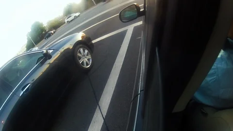 CAR DRIVING LA ELSEGUNDO DRIVERSIDE WINDOW 1 Video stock 87328070