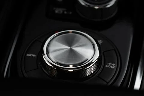 Car driving mode switch. Drive mode selector button. Photos