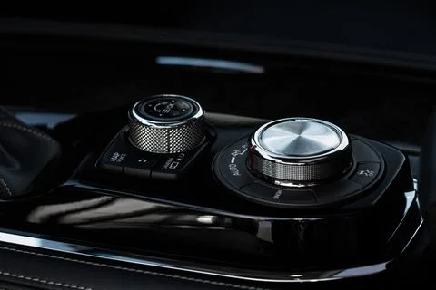 Car driving mode switch. Drive mode selector button. Stock Photos