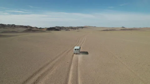 Car driving in Mongolia Stock Footage 218754606