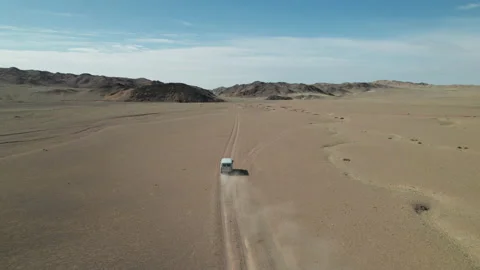 Car driving in Mongolia Stock Footage 218754766