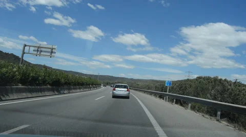 Car Driving On The Motorway Inside Stock Footage 54582372