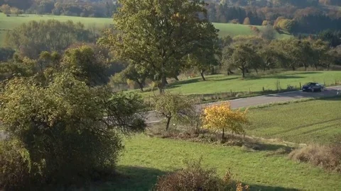 Car driving on nature background. Video stock 69224897