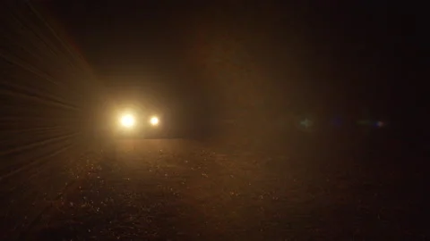 Car Driving at Night Stock Footage 234211923