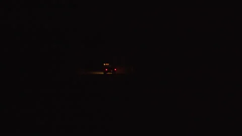 Car Driving at Night Stock Footage 234212029