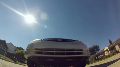 Car Driving Over Camera Stock Footage 35114007