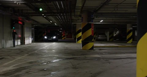 Car driving at parking Stock Footage 86511443