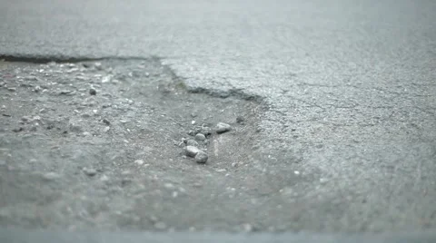 Car Driving Pothole Stock Footage 47826796