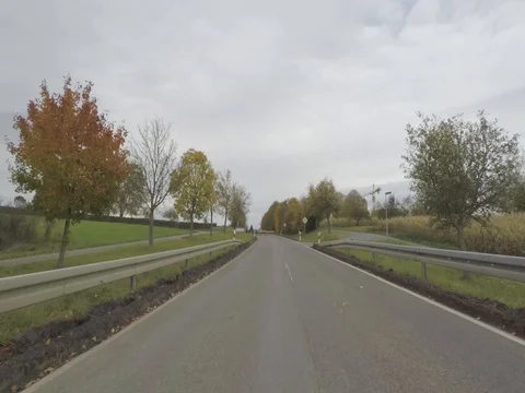 Car driving on a road, back view Stock Footage 82461926