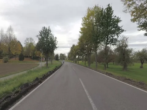 Car driving on a road, back view Stock Footage 82461938