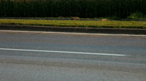 Car driving in the road Stockbeeldmateriaal 497165