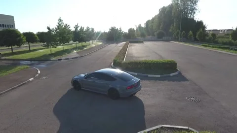 The car is driving on the road Stock-Footage 171084577