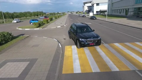 The car is driving on the road Stock-Footage 171085044