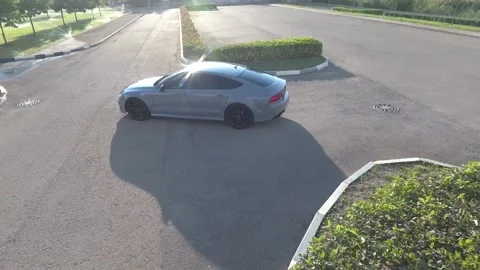 The car is driving on the road Stock-Footage 171085369