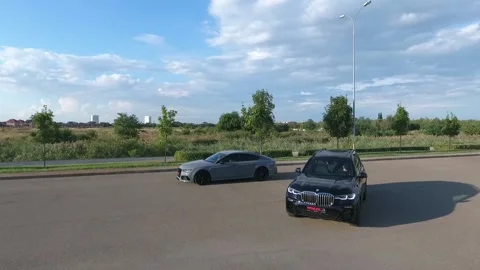 The car is driving on the road Stock-Footage 171089136