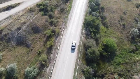 The car is driving on the road Stock Footage 231034858