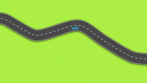 Car driving on the road Stock Footage 324890838