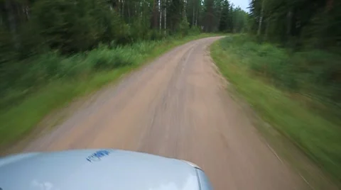 Car driving on sandy road. Stock Footage 8549805