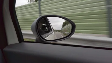 CAR DRIVING SIDE MIRROR VIEW Video stock 112302957