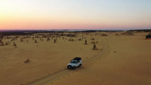 Car driving with sunset Stock Footage 121842594