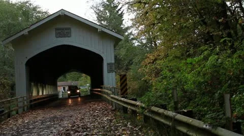Car driving through a bridge Video stock 12384709