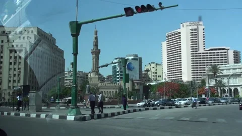 In A Car Driving Through Cairo, Egypt Stock Footage 158192998