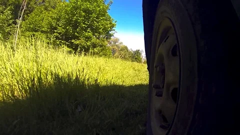 Car driving through the countryside. Stock Footage 77206061