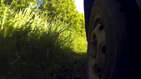 Car driving through the countryside. Stock Footage 77428686