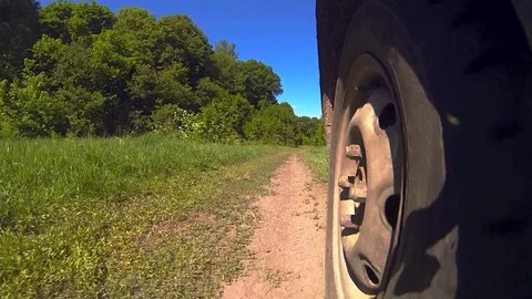 Car driving through the countryside. Video stock 77429367