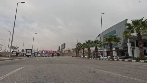 Car Driving Through Expanding Urban District New Cairo Showing Buildings Traffic Stock Footage 330107068