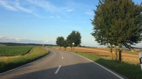 Car driving through german landscape Hyper lapse Stock Footage 41290565