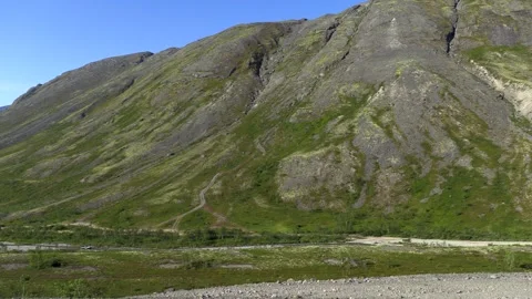 The car is driving through the gorge Stock Footage 280872740