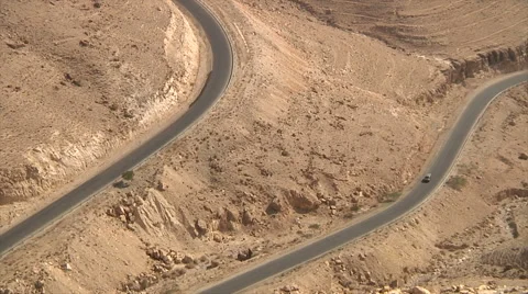 Car driving through mountain close Stock Footage 58518180