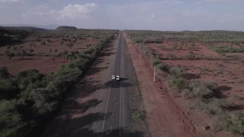 Car driving through rift valley countryside Stock Footage 264753341