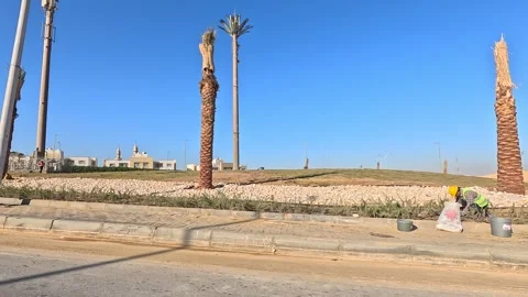 Car Driving Through Spacious Streets New Cairo Showing Buildings Traffic Stock-Footage 329715269