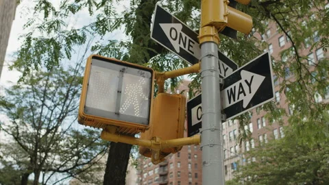 Car driving through the streets in new york Stock Footage 172563471