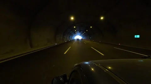 Car Driving Through Tunnel Stock Footage 339933313