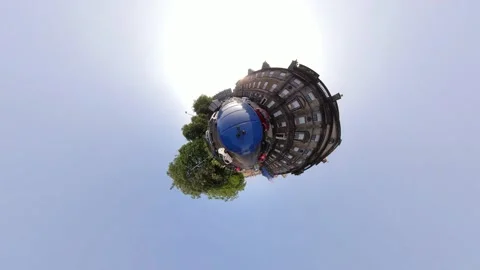 Car driving on tiny planet Edinburgh clip 13 of 21 Stock Footage 137277531