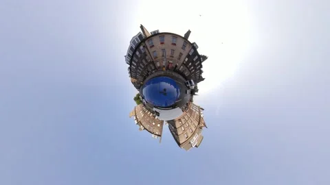 Car driving on tiny planet Edinburgh clip 16 of 21 Stock Footage 137277648