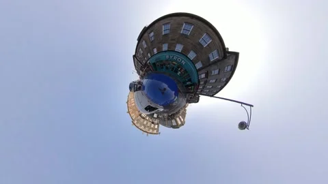 Car driving on tiny planet Edinburgh clip 18 of 21 Stock Footage 137277667