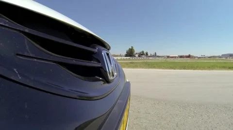 Car driving on track - gopro front car Stock Footage 41361705