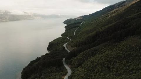 Car Driving on Windy Road Video stock 123867831