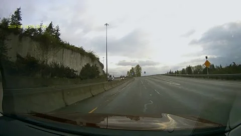 Car Driving Wrong Way Collides With Dash Cam Owner, Everett, Washington, USA - 1 Stock Footage 205227138