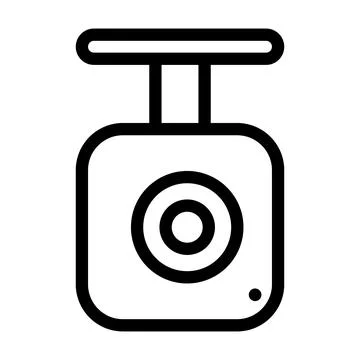 Car DVR icon, dashboard camera dashcam, for video recording of important events Stock Illustration